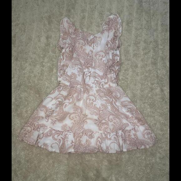 Janie & Jack red/pink/white paisley flutter sleeve cotton summer dress Size 3 - Picture 6 of 9